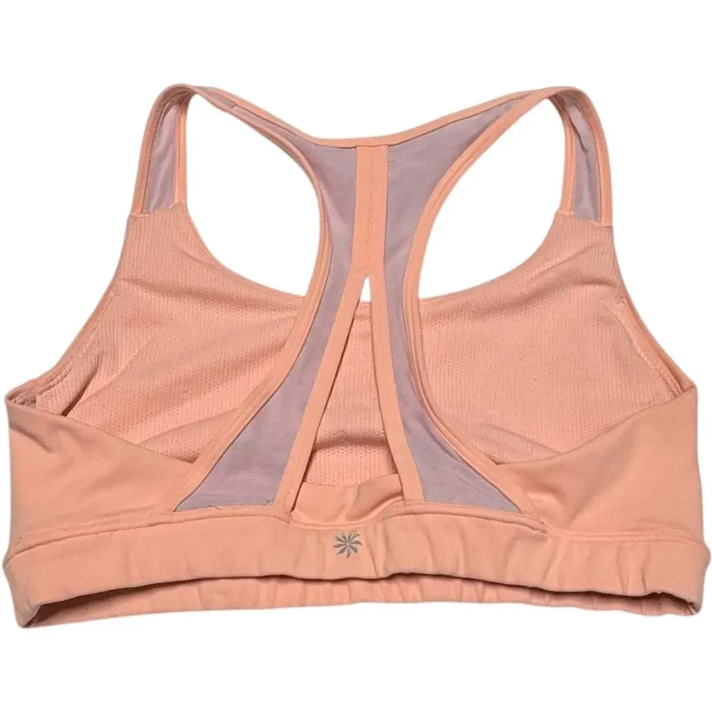 Athleta Racerback Sports Bra Peach Medium